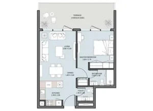 1 bedroom apartment the district