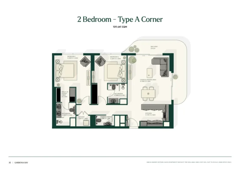 2 bedroom type a corner