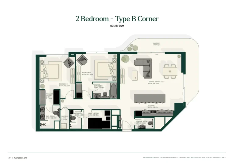 2 bedroom type b corner