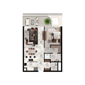 1 bedroom floor pan