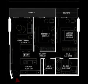 2 bedroom apartment floor plan