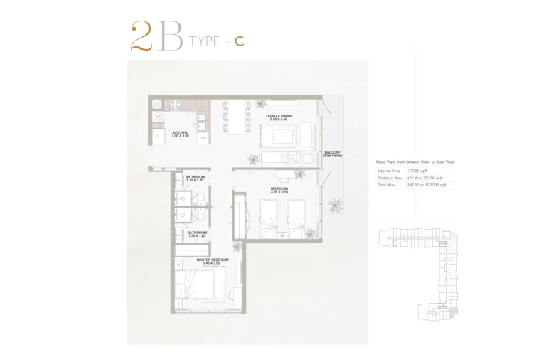 2 bedroom plan