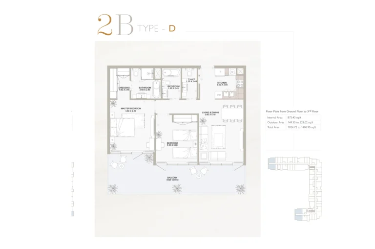 2 bedroom plan