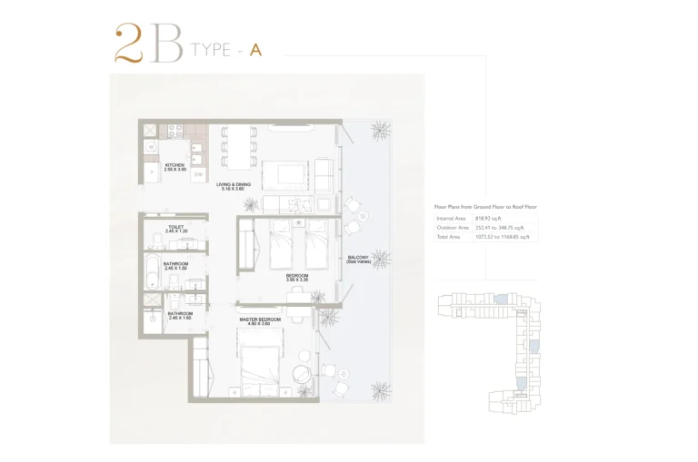 2 bedroom plan