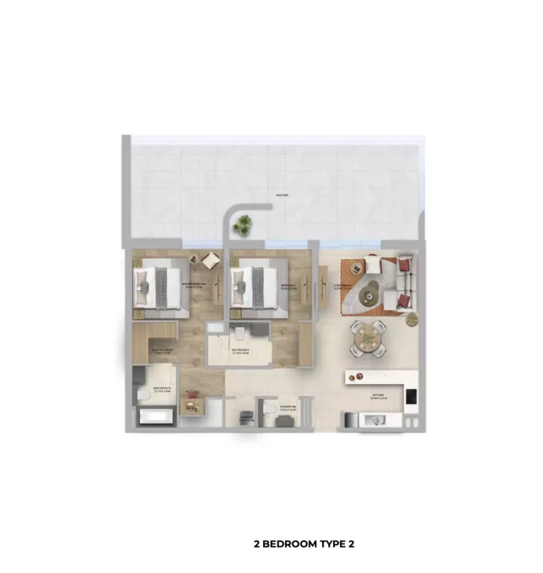 2 bedroom plan type 2