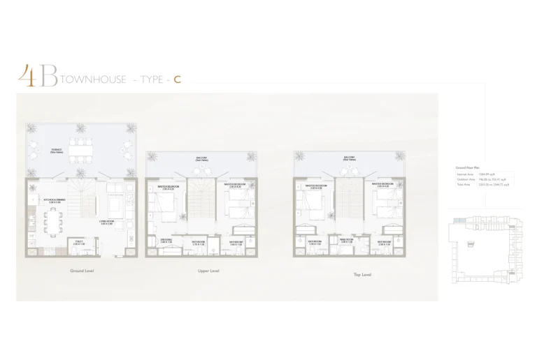 4 bedroom plan townhouse