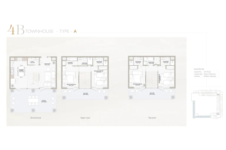 4 bedroom plan townhouse