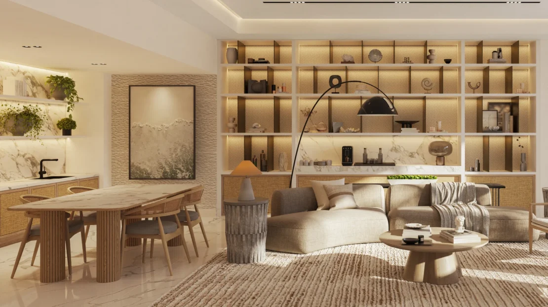 Fahid Beach Residences open living