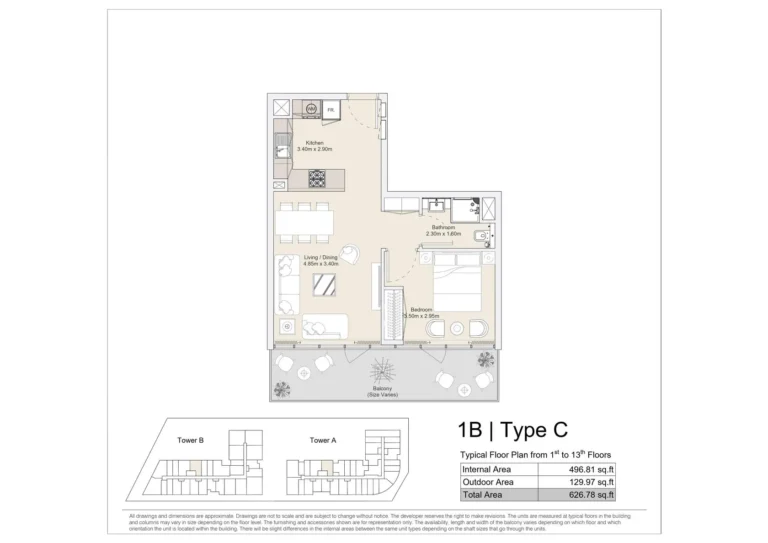 1 bedroom plan