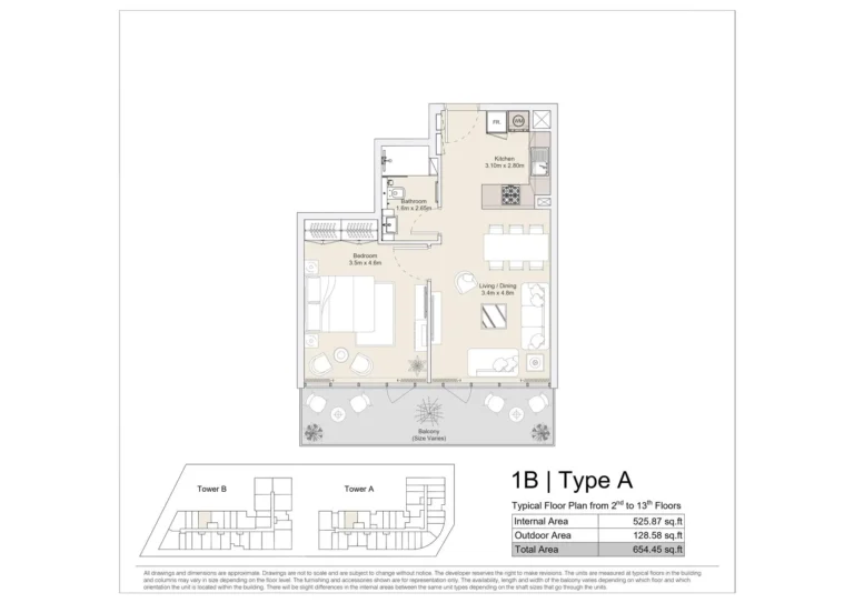 1 bedroom plan