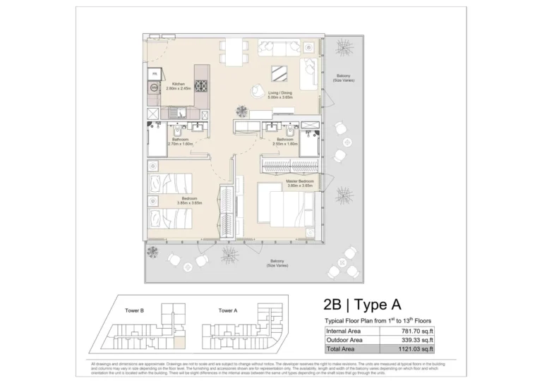 2 bedroom plan