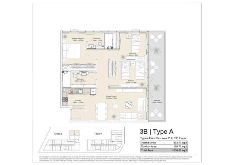 3 bedroom plan