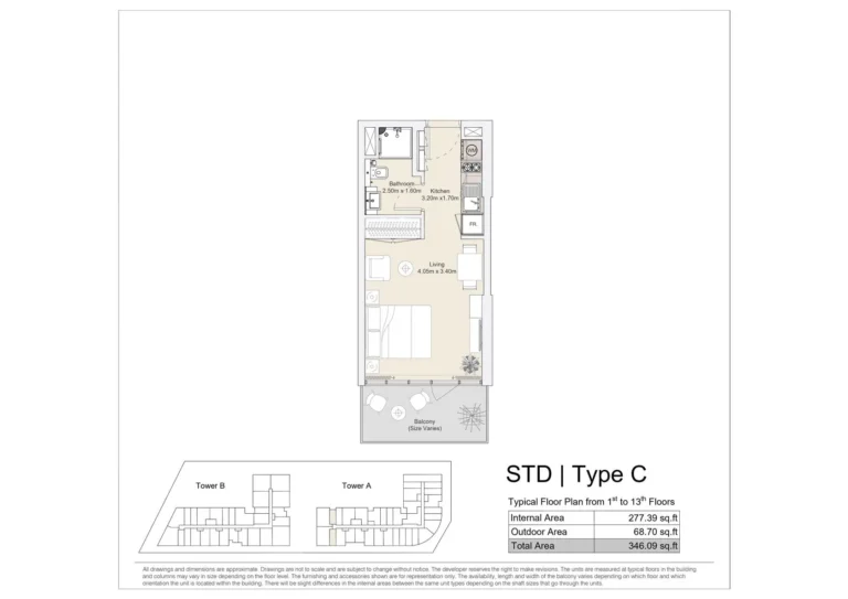 studio bedroom plan
