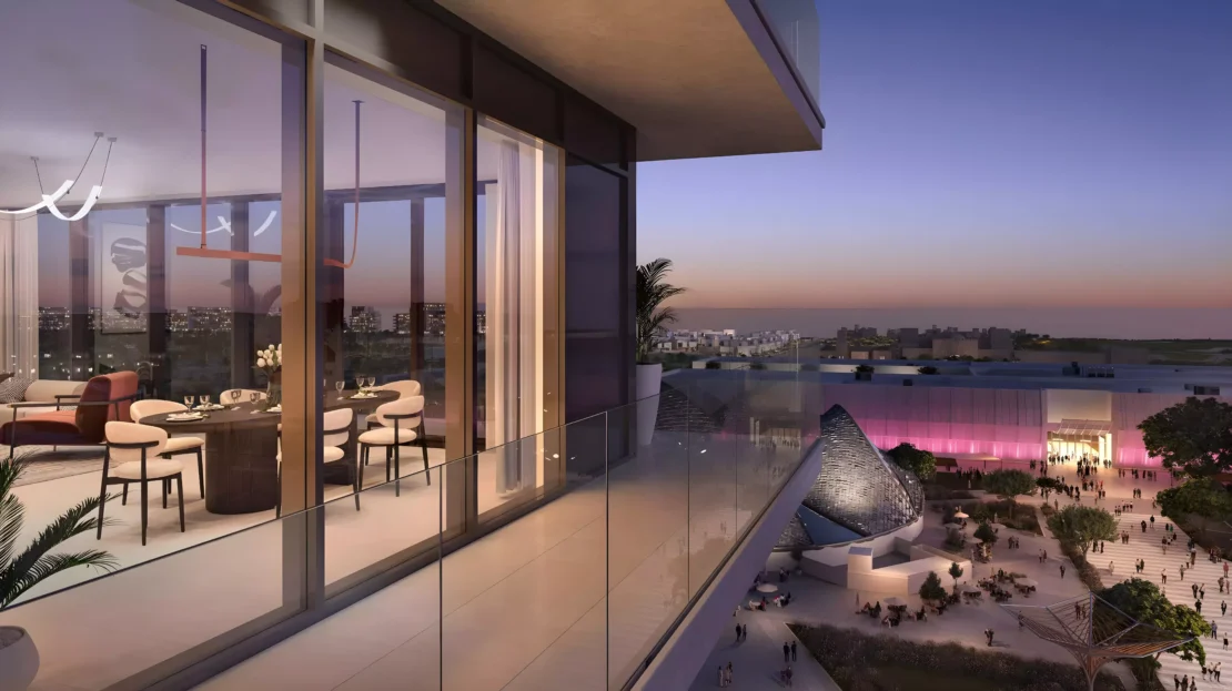 manarat living 3 by aldar in saadiyat balcony view