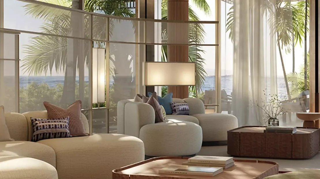 Nobu Residences in Saadiyat Island by Aldar Properties living room