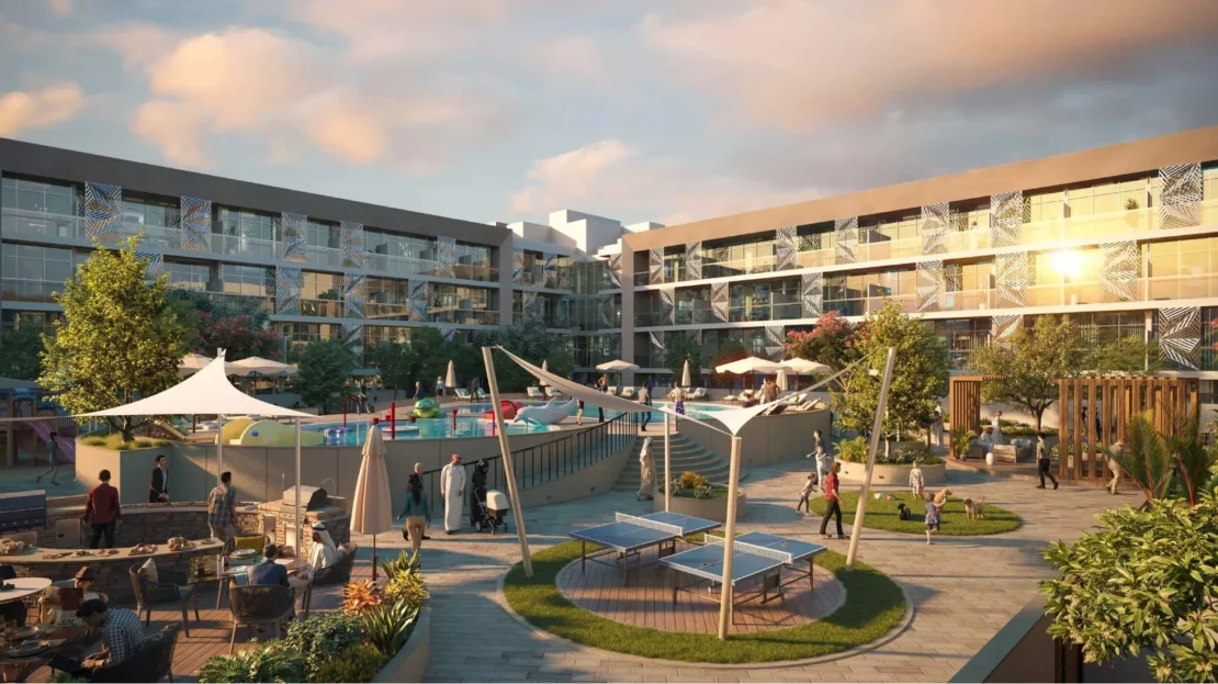 plaza masdar city community area