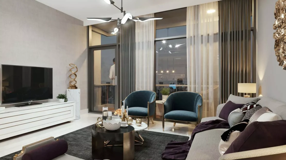 plaza masdar city living area