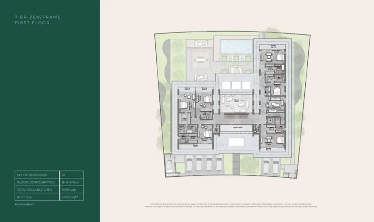 reem hills by modon properties bedroom floor plan
