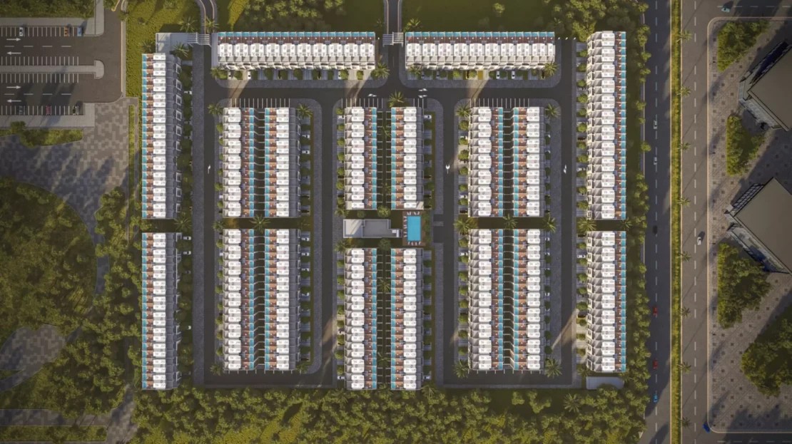 reportage village khalifa city aerial view