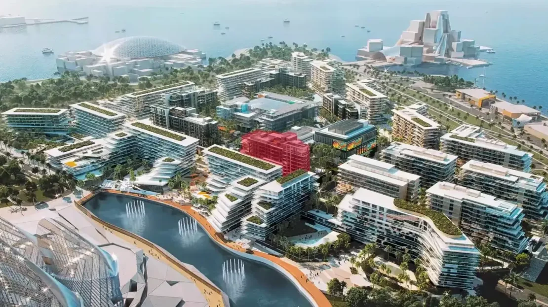 saadiyat grove uptown views aerial view