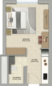studio bedroom floor plan