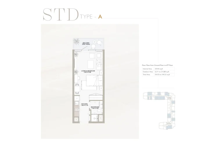studio bedroom plan