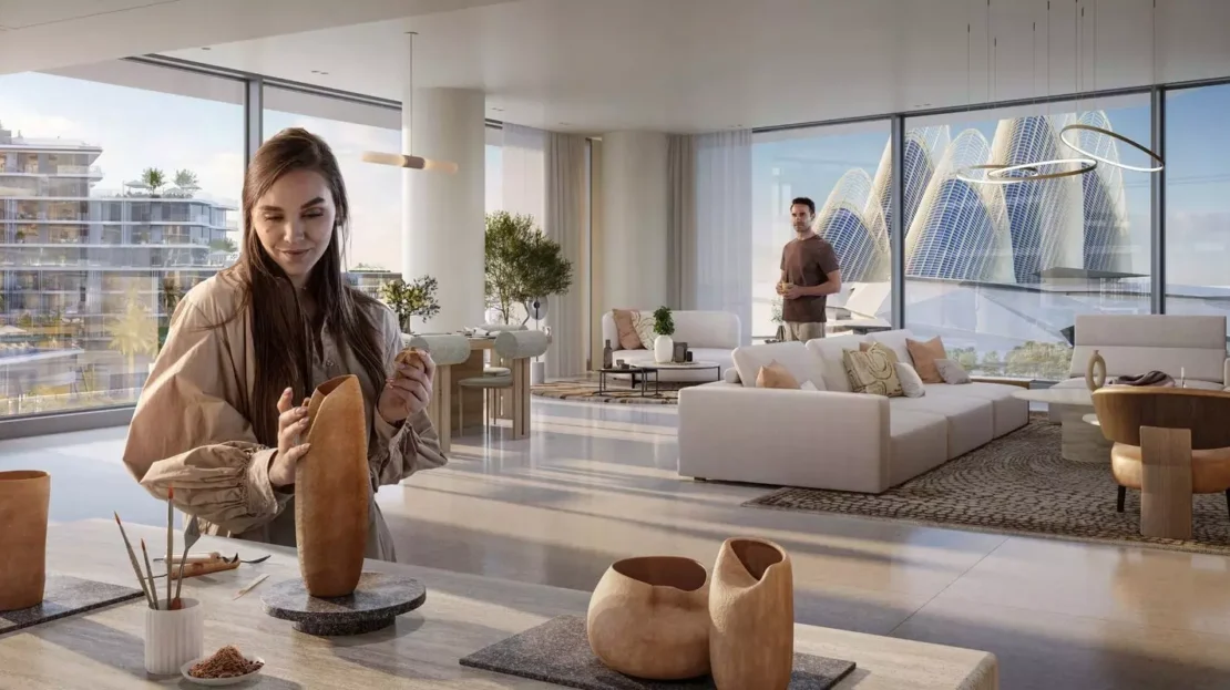 The Source By Aldar in Saadiyat Island living room