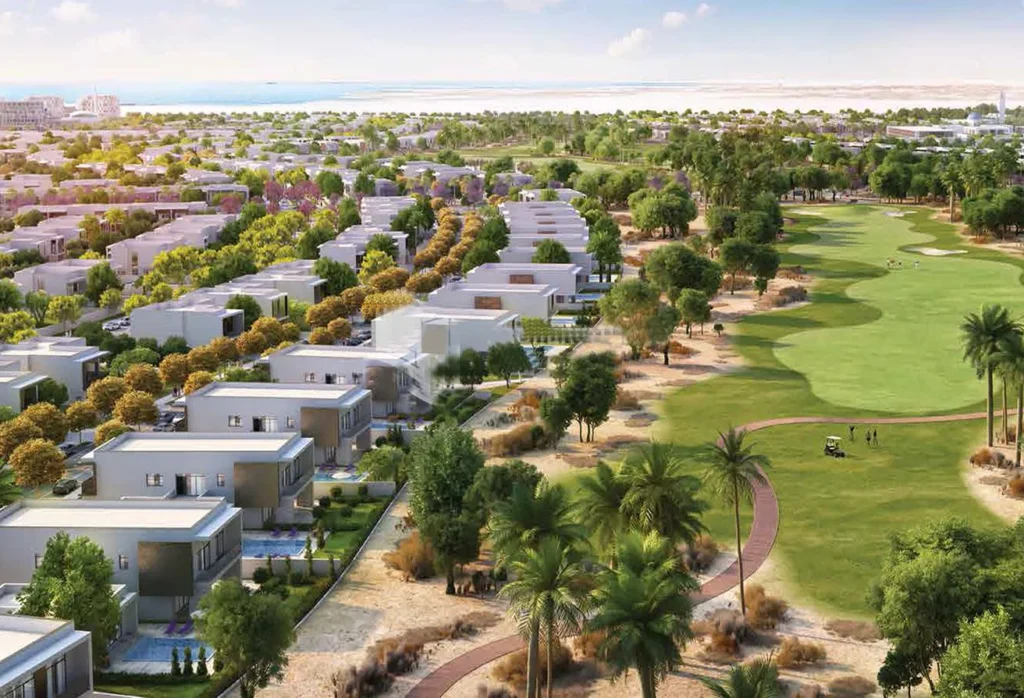 yas acres by aldar properties aerial view