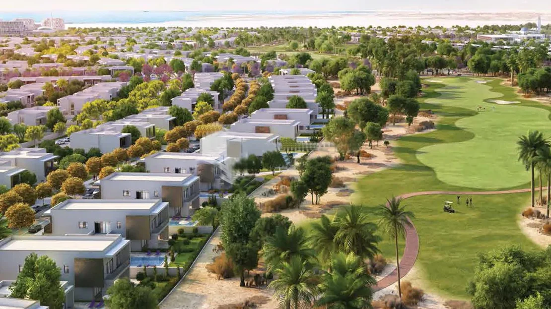 yas acres by aldar properties aerial view