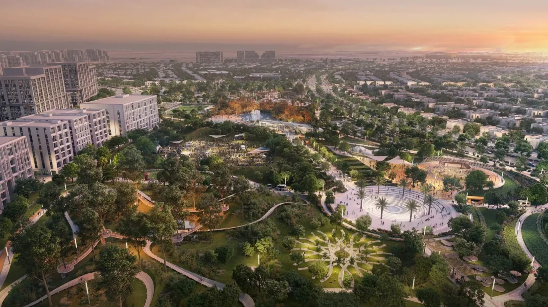 yas park gate aldar properties aerial view