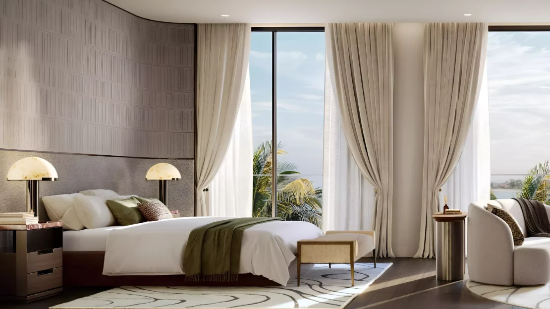 yas riva from aldar properties in yas island bedroom