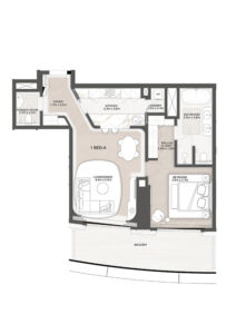 1 bedroom floor plan