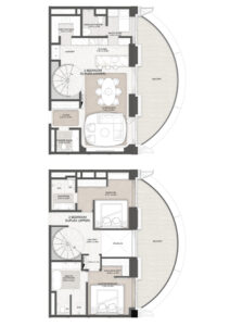 2 bedroom duplex floor plan