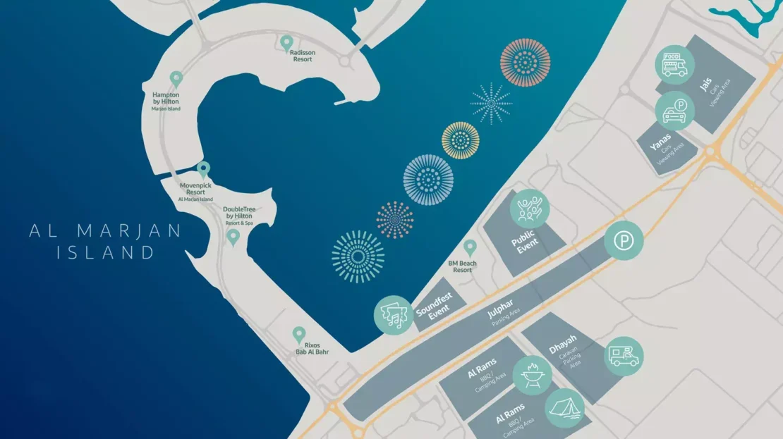 aqua arc at al marjan island ras al khaimah map view