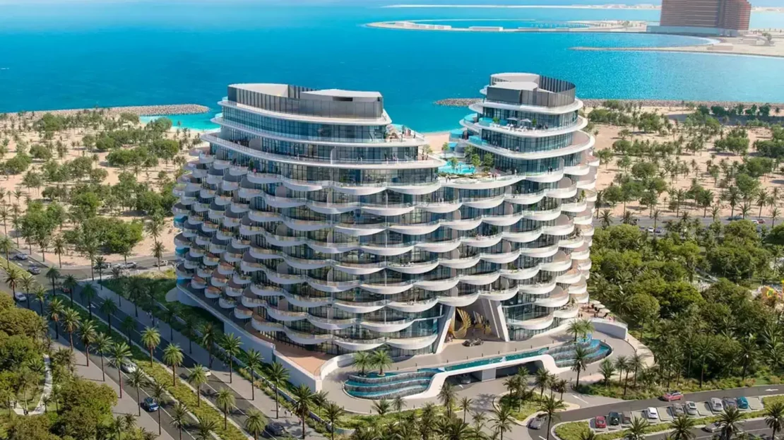 aqua arc at al marjan island ras al khaimah rear top view