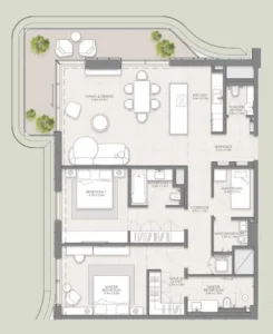 2 bedroom floor plan