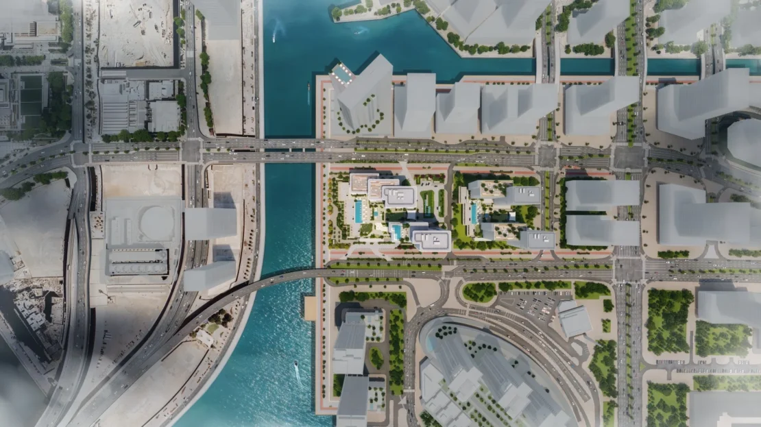 muheira modon in reem island aerial view
