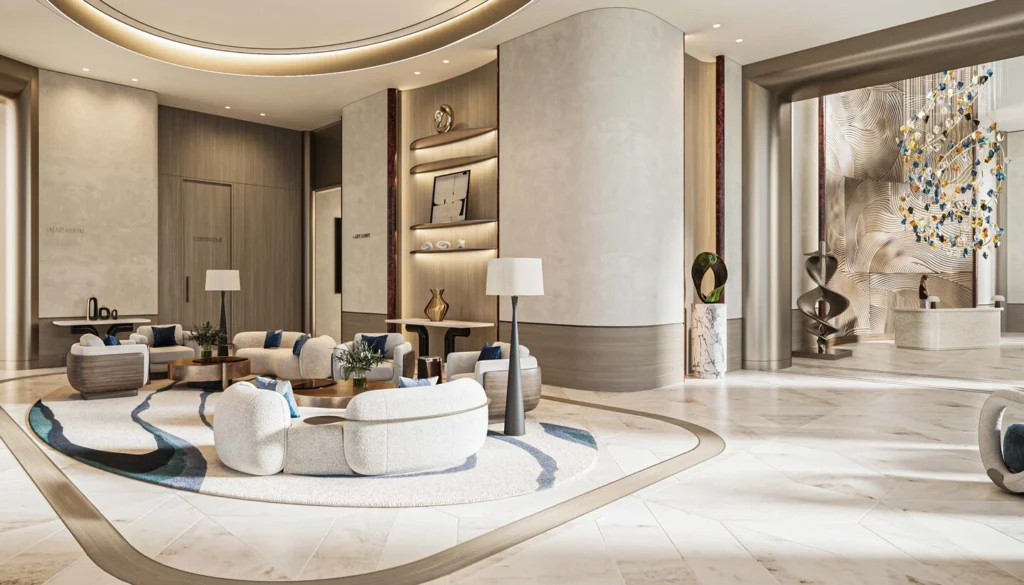st regis al maryah island the residences grand lobby