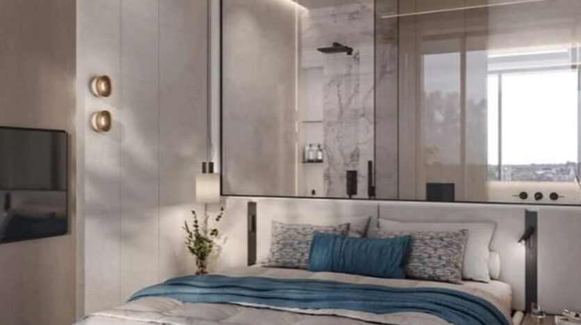 bab al qasr canal view residence in al raha bedroom