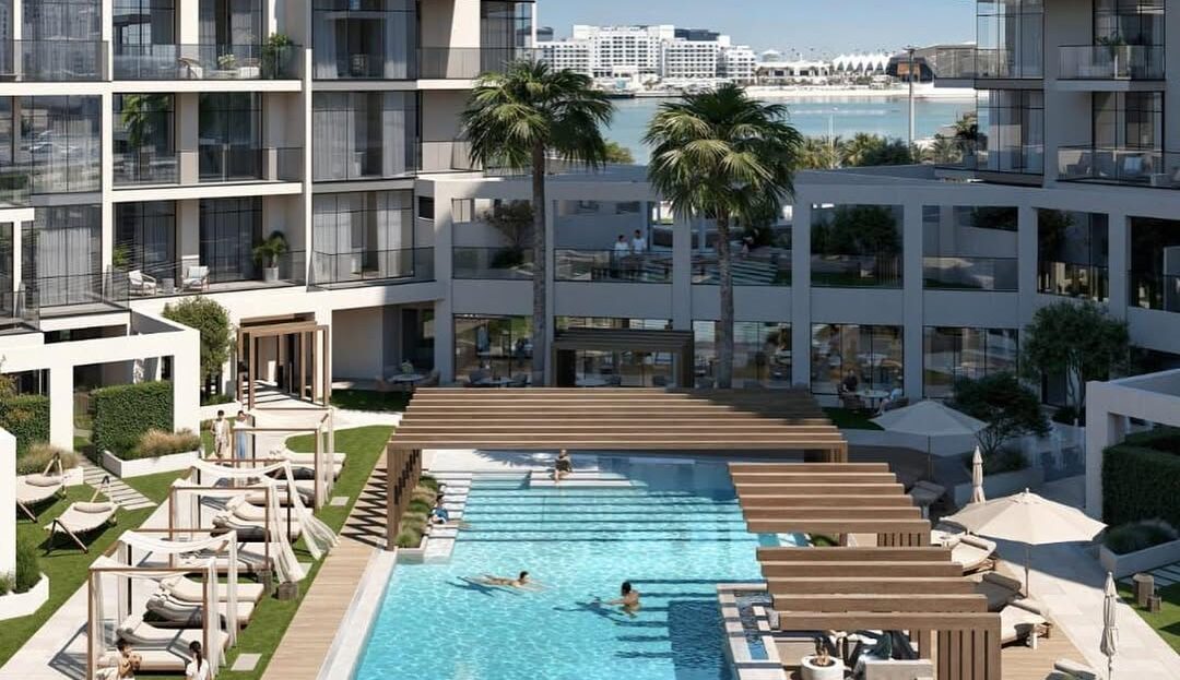 bab al qasr canal view residence in al raha pool