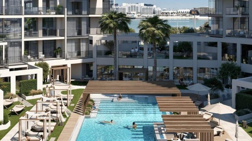 bab al qasr canal view residence in al raha pool