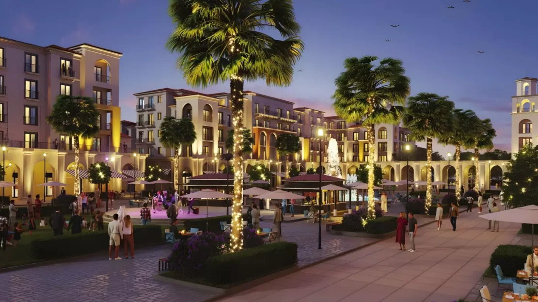 casares at bloom living zayed city khalifa city c night view