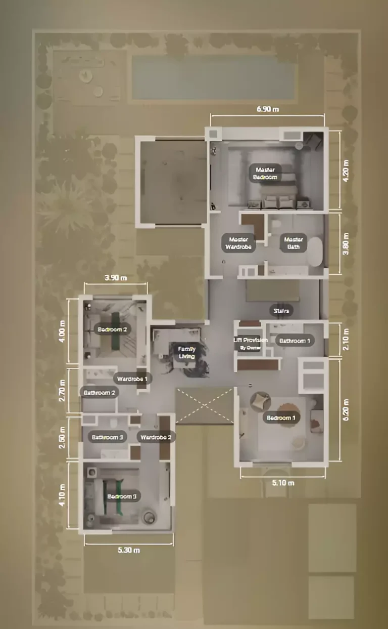 4 bedroom villa plan