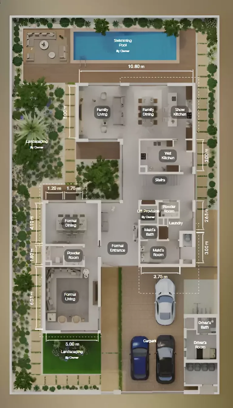 4 bedroom villa plan