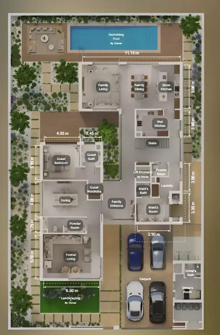 5 bedroom villa plan