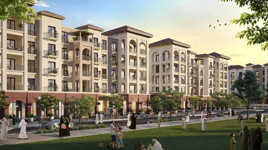 granada at bloom living zayed city khalifa city c street view