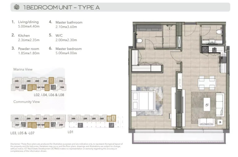 1 bedroom plan