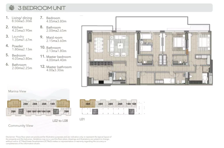 3 bedroom plan