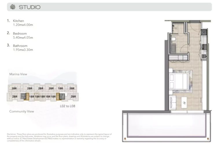 studio bedroom plan