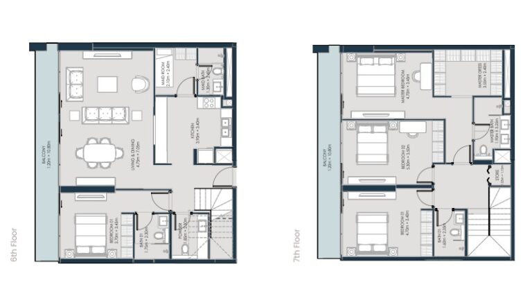 opula residence by dhb properties in yas island 4 bedroom duplex plan